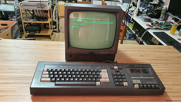 Commodore Szerviz és Restaurátor | Amstrad/Schneider CPC első lépések, Schneider CPC 464 GT65 monokróm zöld monitorral
