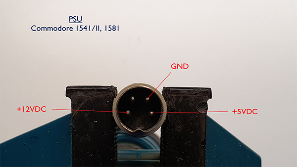 Commodore Szerviz és Restaurátor | Commodore 1541/II, 1581 tápegységdugó feszültségek mérése (PSU pinout)