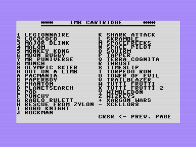 Commodore 16/116/Plus 4 1MB-os Cartridge Juhász Jácint fejlesztés