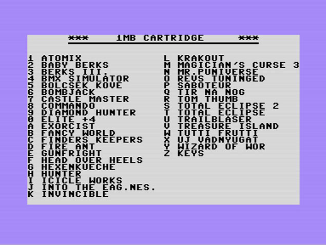 Commodore 16/116/Plus 4 1MB-os Cartridge Juhász Jácint fejlesztés