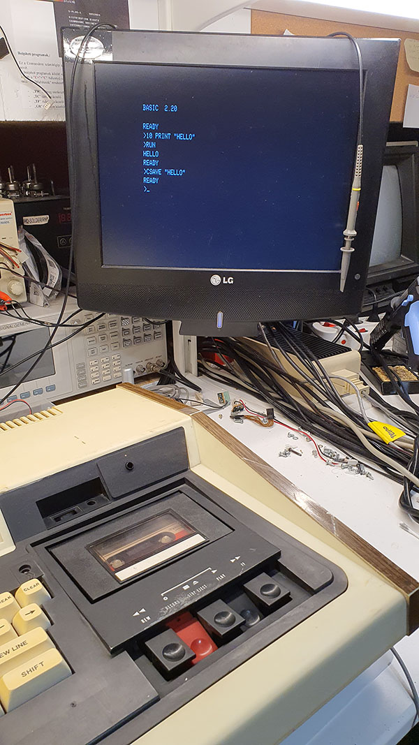 HT-1080Z harmadik változat, írt BASIC program mentése Commodore Szerviz és Restaurátor | HT első lépések, HT-1080Z harmadik változat, írt BASIC program mentése